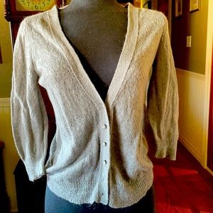 Calypso St. Barth 3/4 sleeve, lightweight cardigan. Mohair blend.